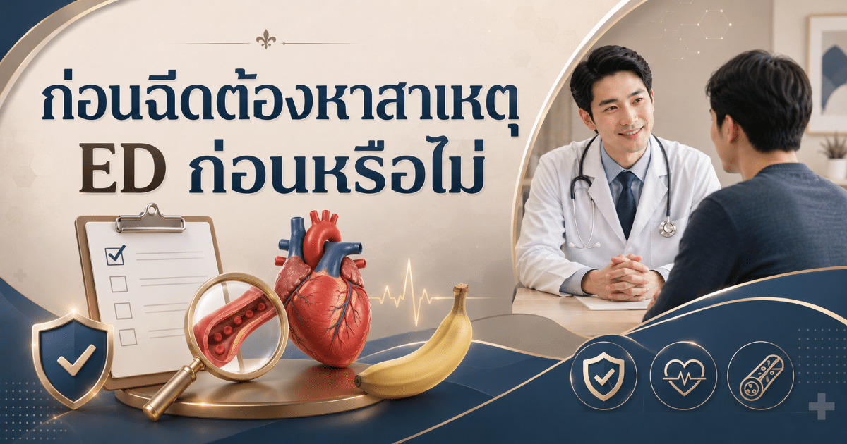 ก่อนฉีดต้องหาสาเหตุ ED ก่อนหรือไม่