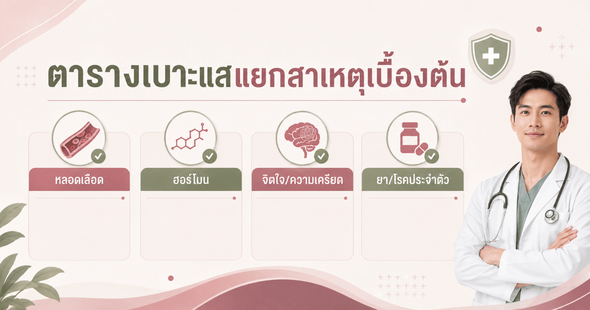 ตารางเบาะแสแยกสาเหตุเบื้องต้น