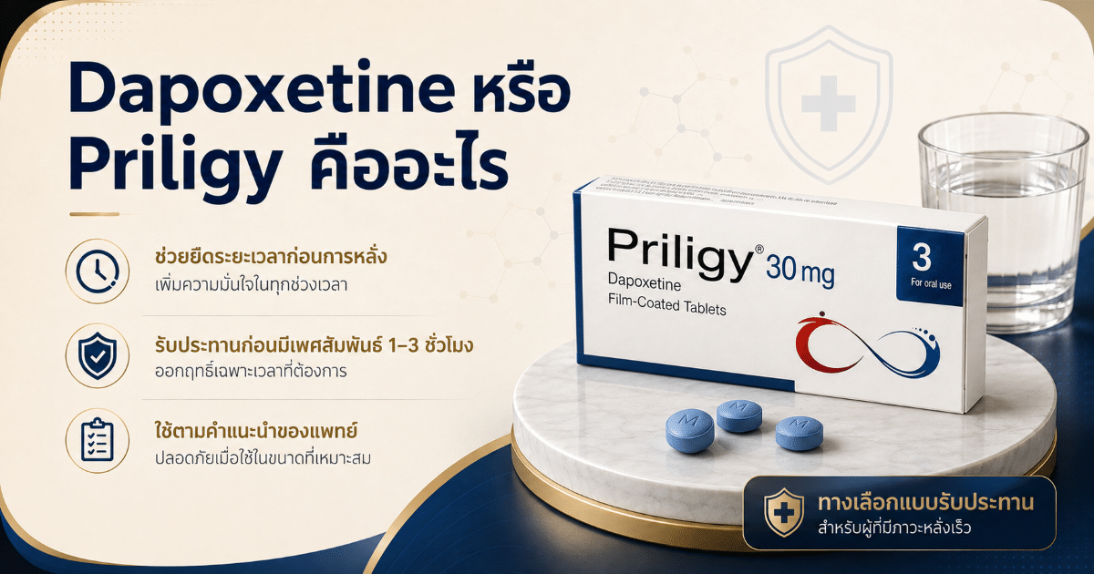 Dapoxetine หรือ Priligy คืออะไร