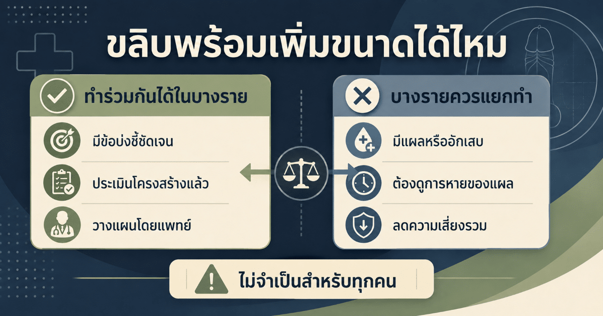 ขลิบพร้อมเพิ่มขนาดได้ไหม