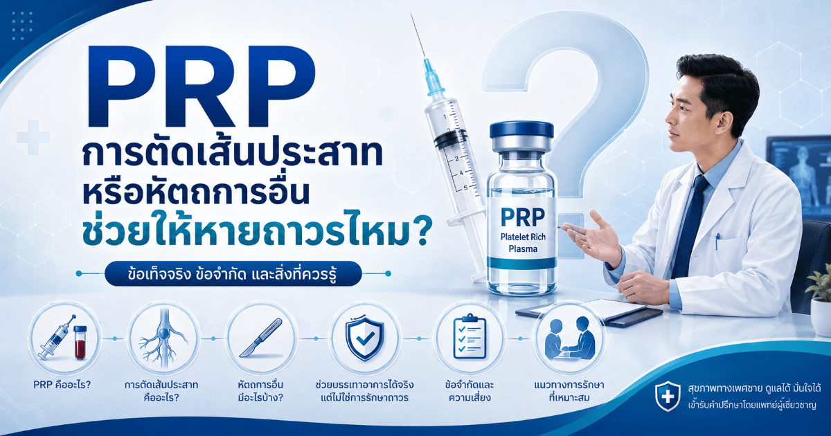 PRP การตัดเส้นประสาท หรือหัตถการอื่น ช่วยให้หายถาวรไหม?