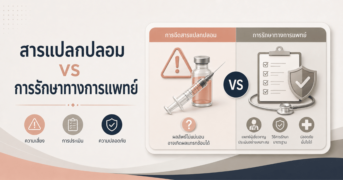 สารแปลกปลอม vs การรักษาทางการแพทย์