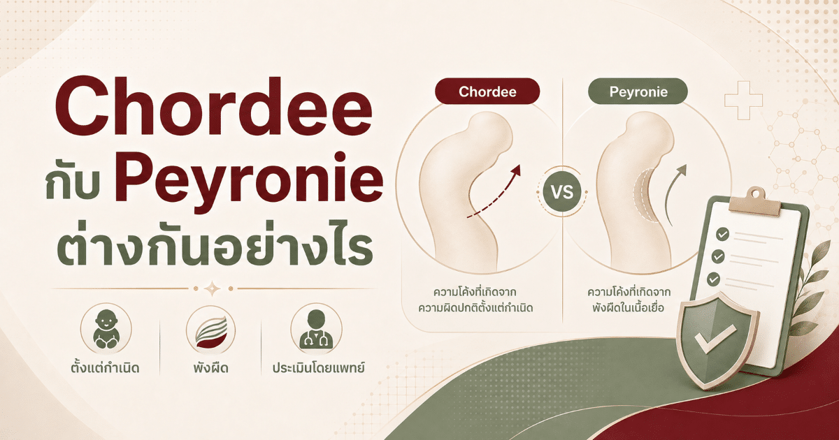 Chordee กับ Peyronie ต่างกันอย่างไร