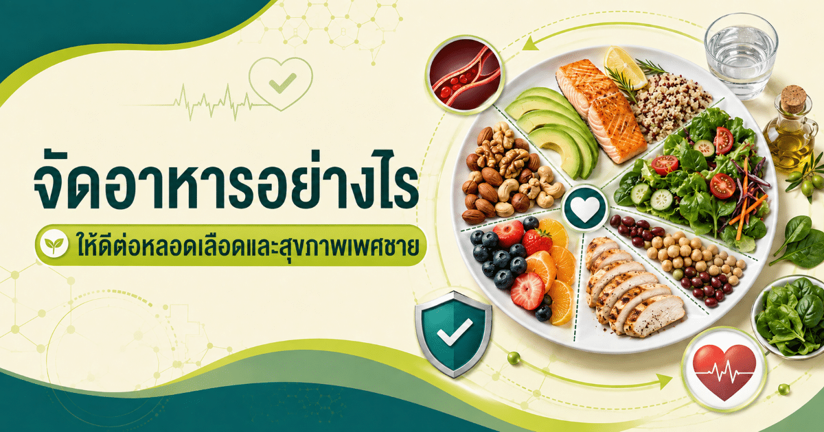 จัดอาหารอย่างไรให้ดีต่อหลอดเลือดและสุขภาพเพศชาย