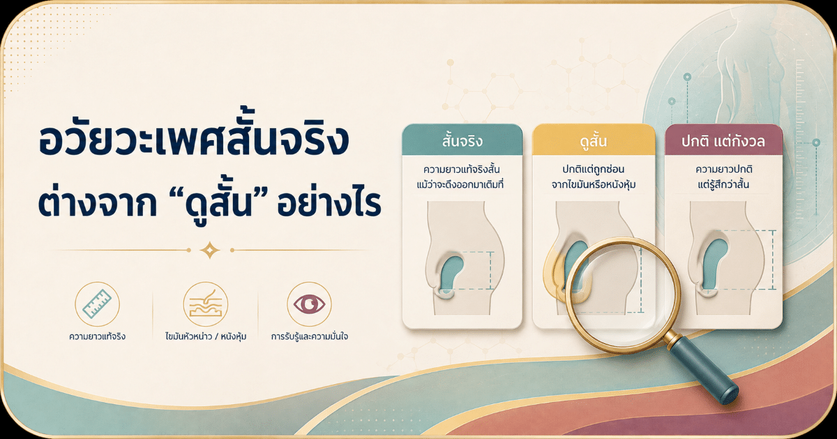 อวัยวะเพศสั้นจริงต่างจาก “ดูสั้น” อย่างไร