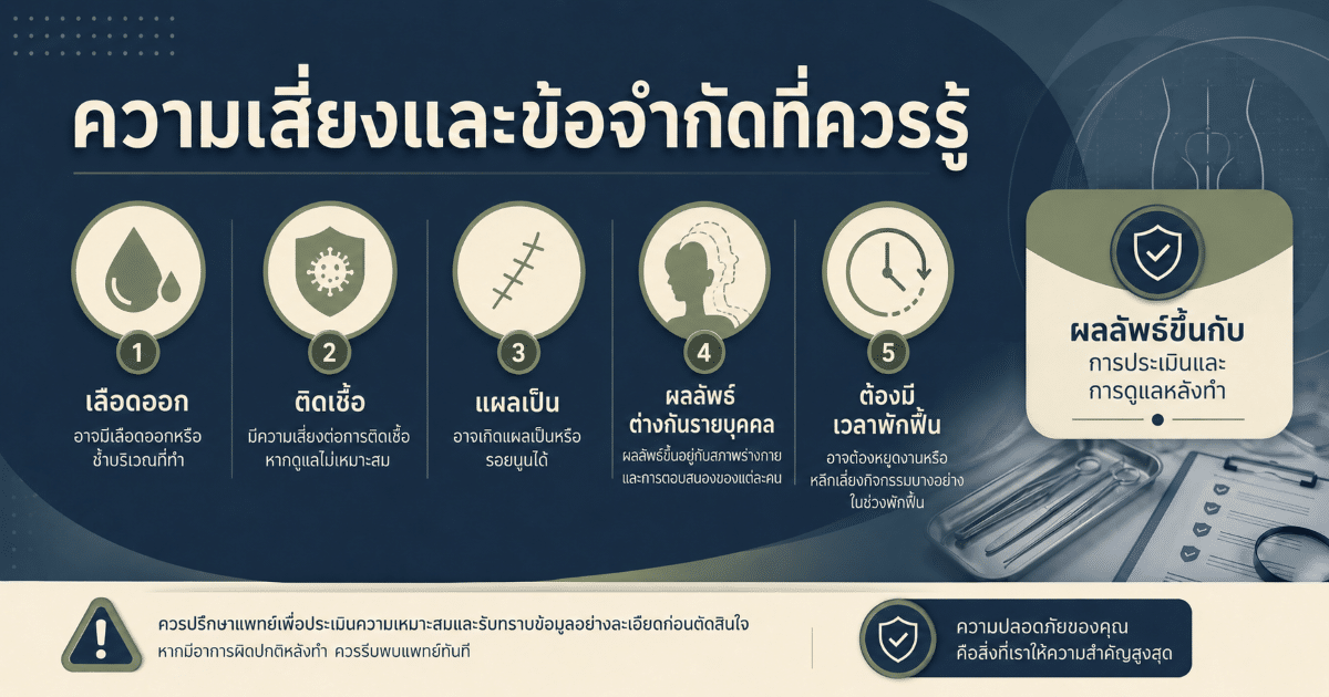 ความเสี่ยงและข้อจำกัดที่ควรรู้