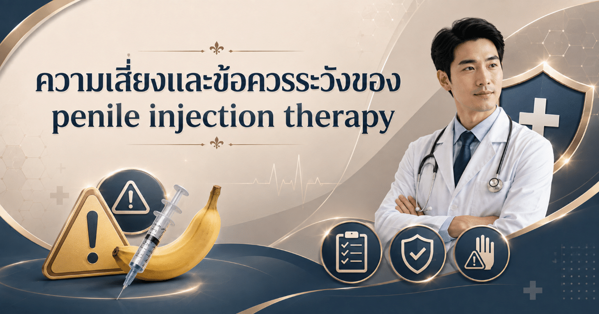 ความเสี่ยงและข้อควรระวังของ penile injection therapy
