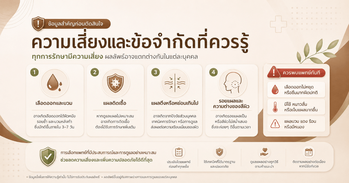 ความเสี่ยงและข้อจำกัดที่ควรรู้