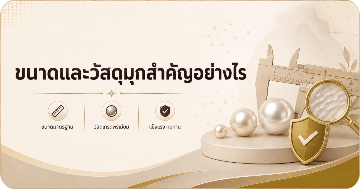 ขนาดและวัสดุมุกสำคัญอย่างไร?