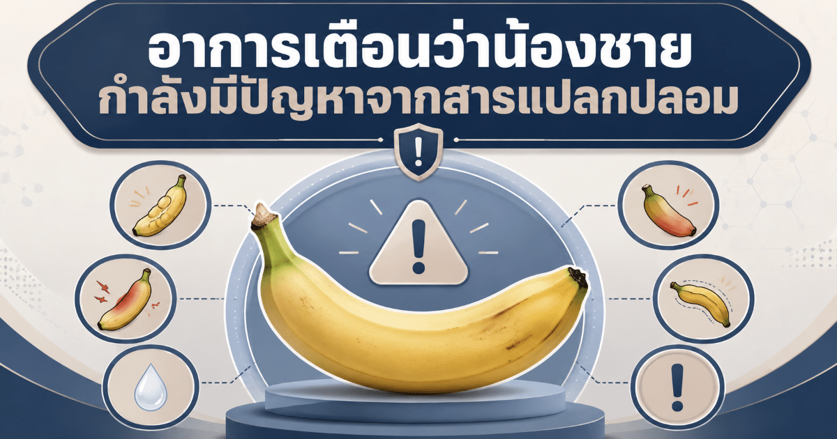 อาการเตือนว่าน้องชายกำลังมีปัญหาจากสารแปลกปลอม