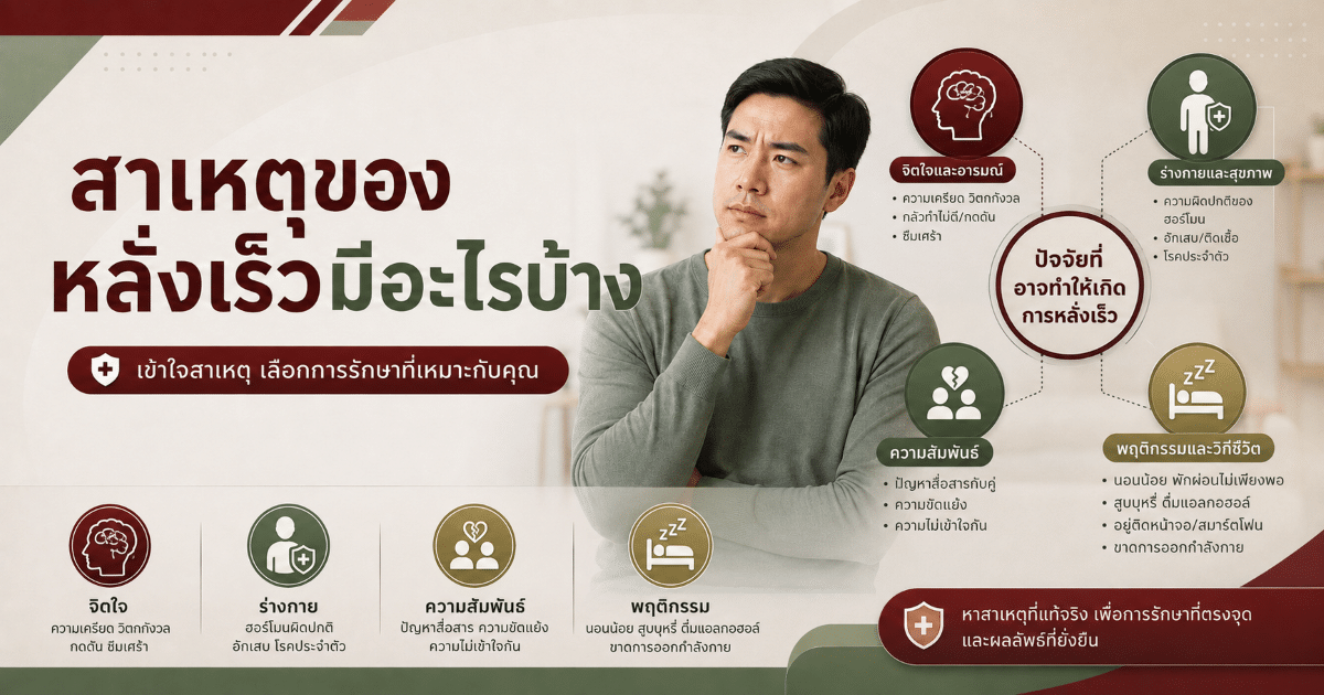 สาเหตุของหลั่งเร็วมีอะไรบ้าง