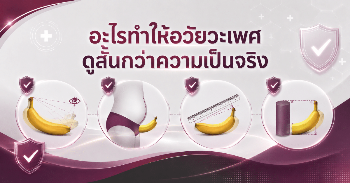 อะไรทำให้อวัยวะเพศดูสั้นกว่าความเป็นจริง
