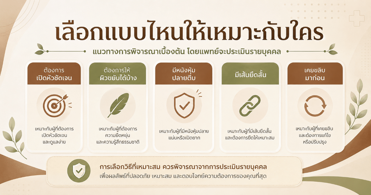 เลือกแบบไหนให้เหมาะกับใคร