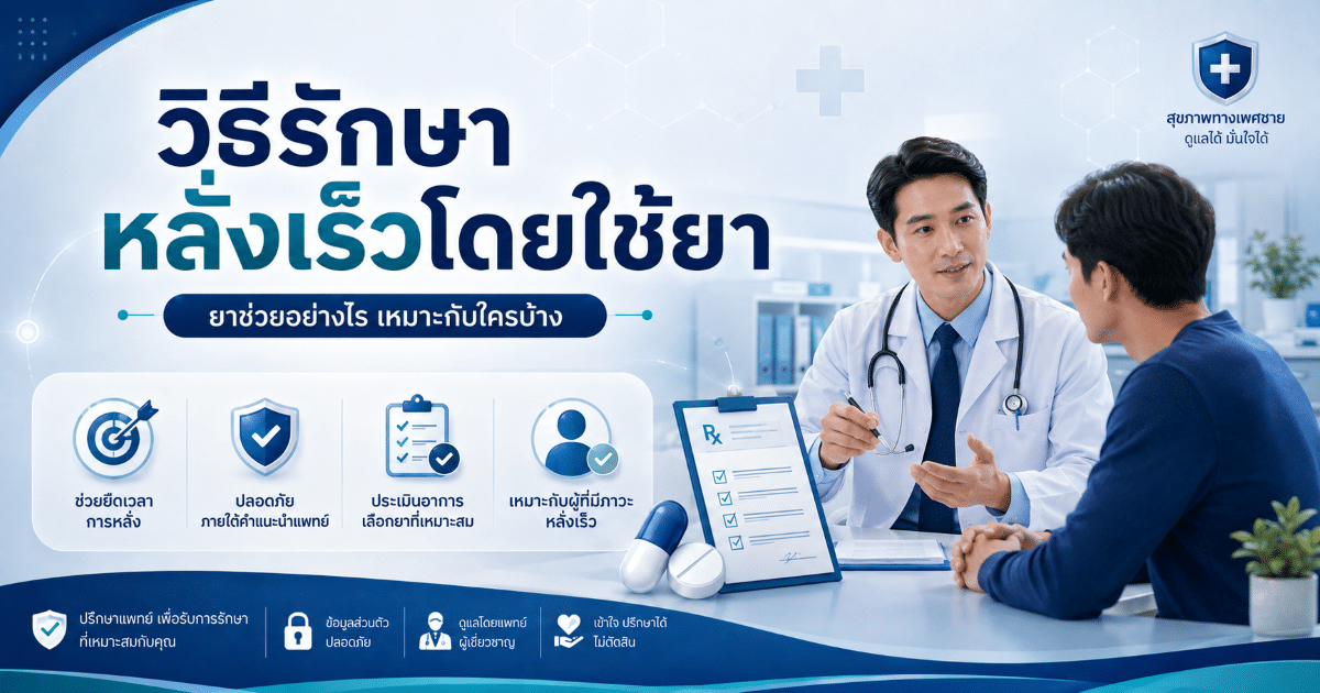 วิธีรักษาหลั่งเร็วโดยใช้ยา