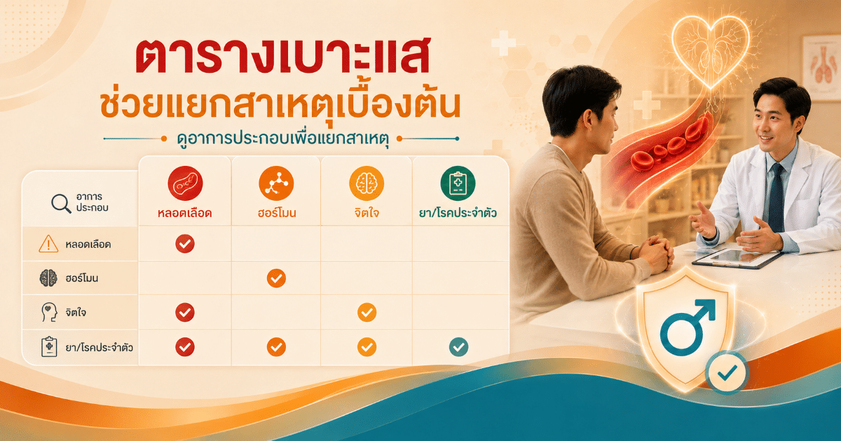 ตารางเบาะแสช่วยแยกสาเหตุเบื้องต้น