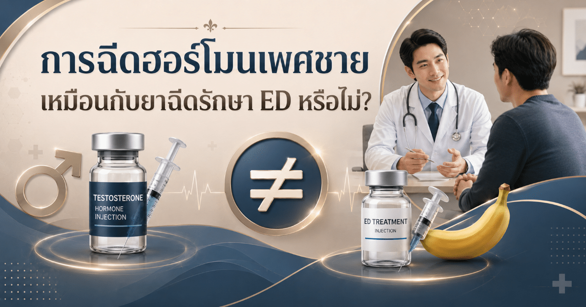 การฉีดฮอร์โมนเพศชายเหมือนกับยาฉีดรักษา ED หรือไม่?