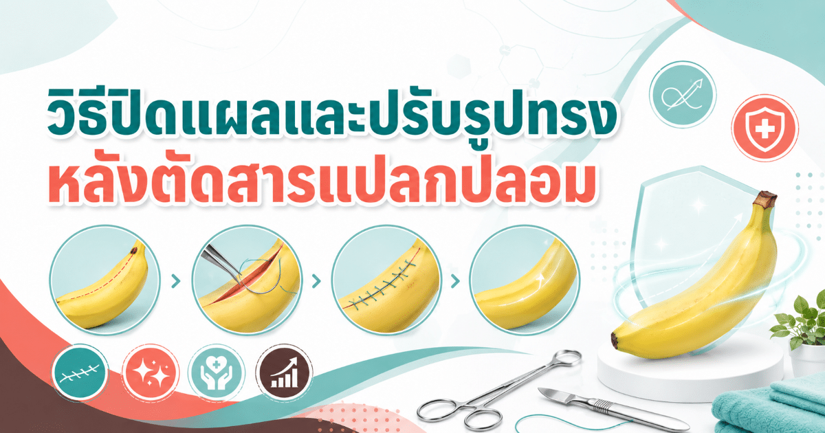วิธีปิดแผลและปรับรูปทรงหลังตัดสารแปลกปลอม