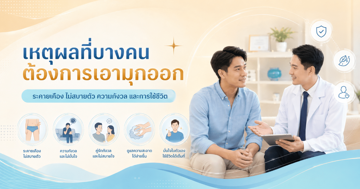 เหตุผลที่บางคนต้องการเอามุกออก