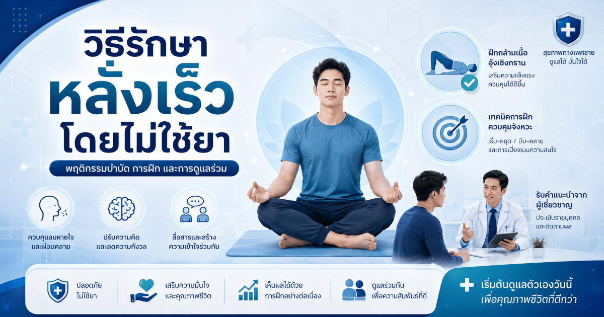 วิธีรักษาหลั่งเร็วโดยไม่ใช้ยา