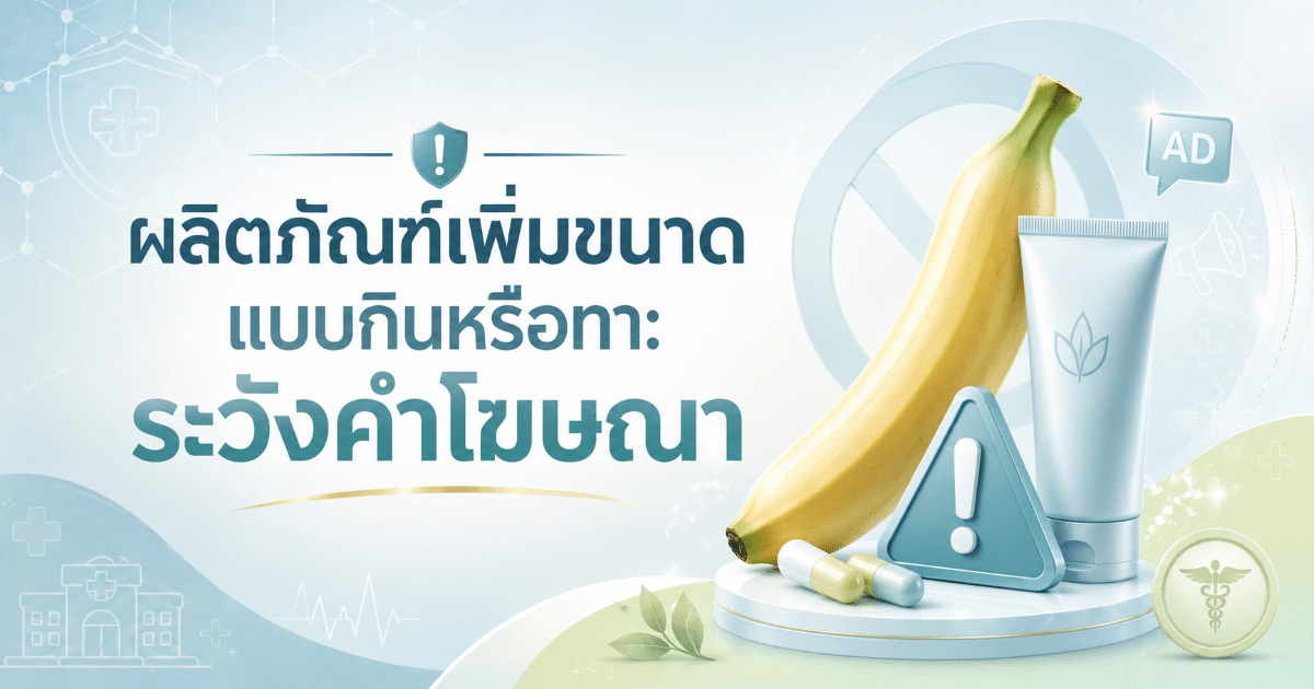 ผลิตภัณฑ์เพิ่มขนาดแบบกินหรือทา: ระวังคำโฆษณา