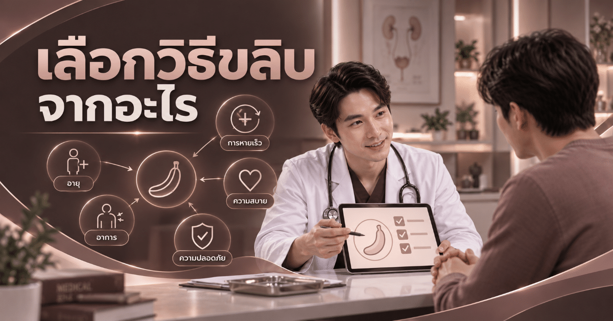 เลือกวิธีขลิบจากอะไร