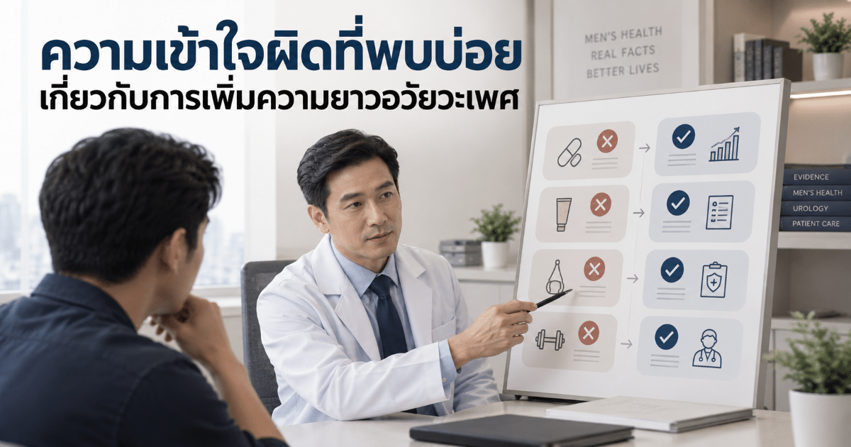 ความเข้าใจผิดที่พบบ่อยเกี่ยวกับการเพิ่มความยาวอวัยวะเพศ