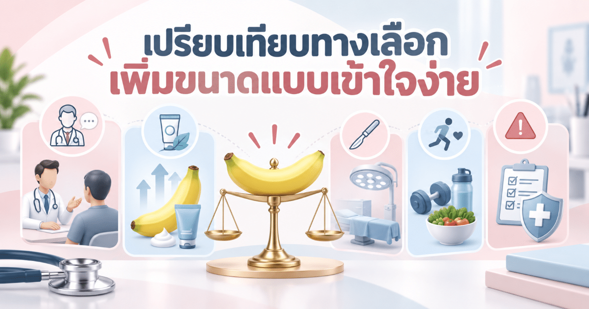 เปรียบเทียบทางเลือกเพิ่มขนาดแบบเข้าใจง่าย