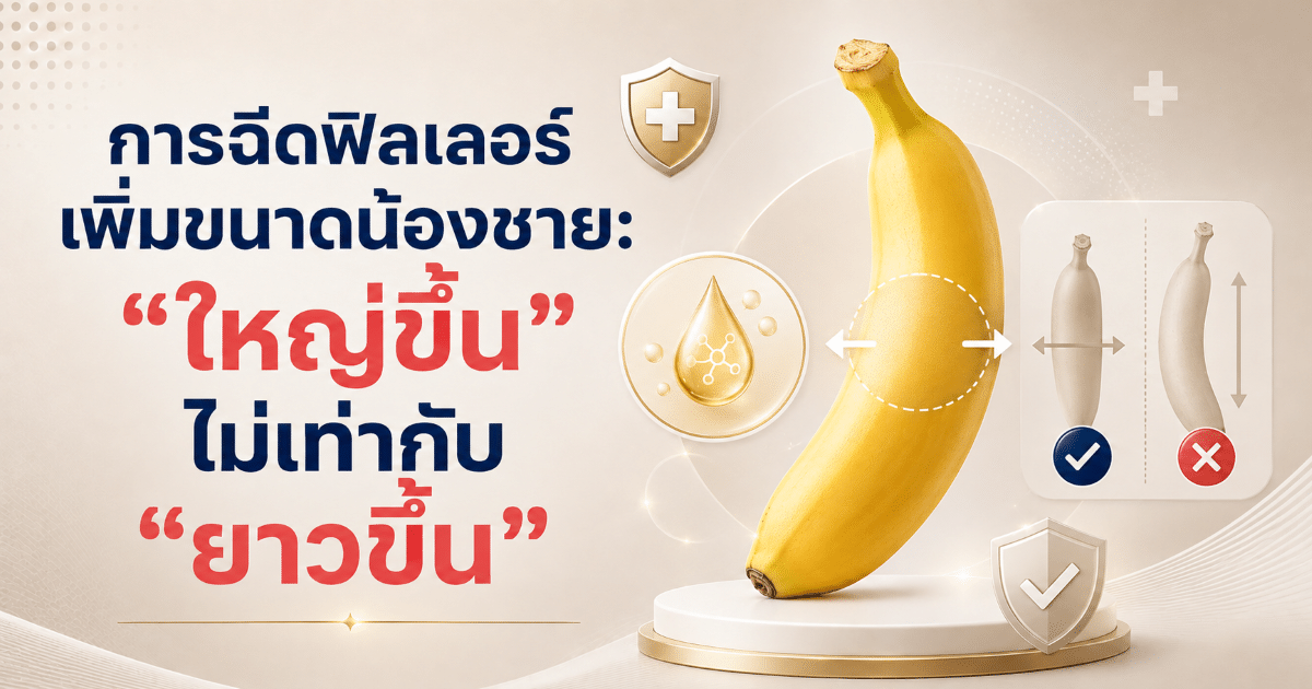การฉีดฟิลเลอร์เพิ่มขนาดน้องชาย: “ใหญ่ขึ้น” ไม่เท่ากับ “ยาวขึ้น”