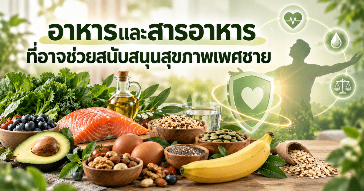 อาหารและสารอาหารที่อาจช่วยสนับสนุนสุขภาพเพศชาย