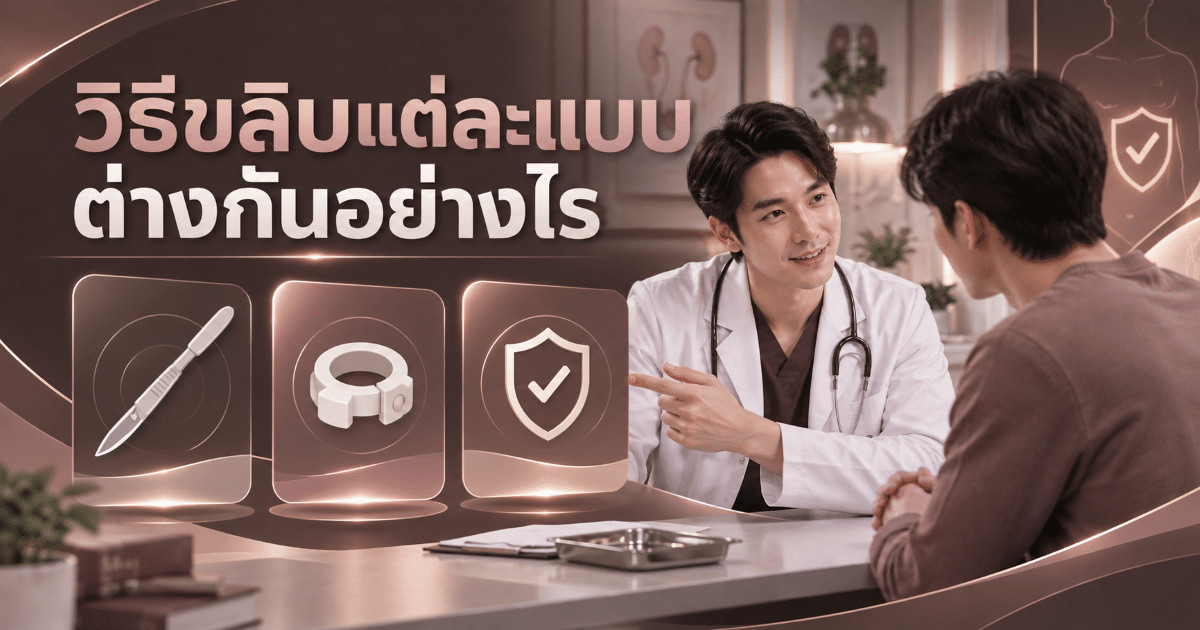วิธีขลิบแต่ละแบบต่างกันอย่างไร