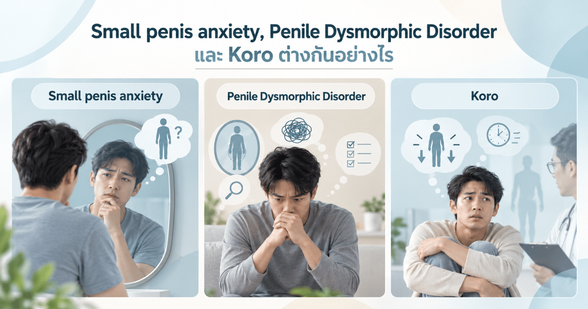 Small penis anxiety, Penile Dysmorphic Disorder และ Koro ต่างกันอย่างไร