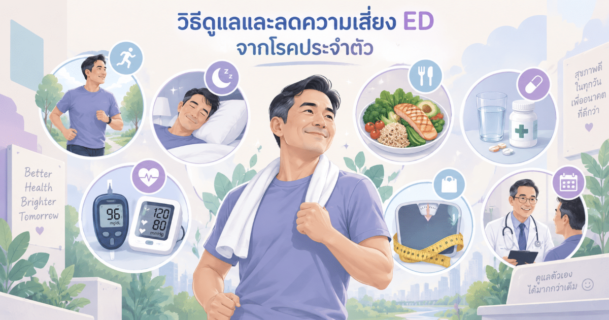 วิธีดูแลและลดความเสี่ยง ED จากโรคประจำตัว