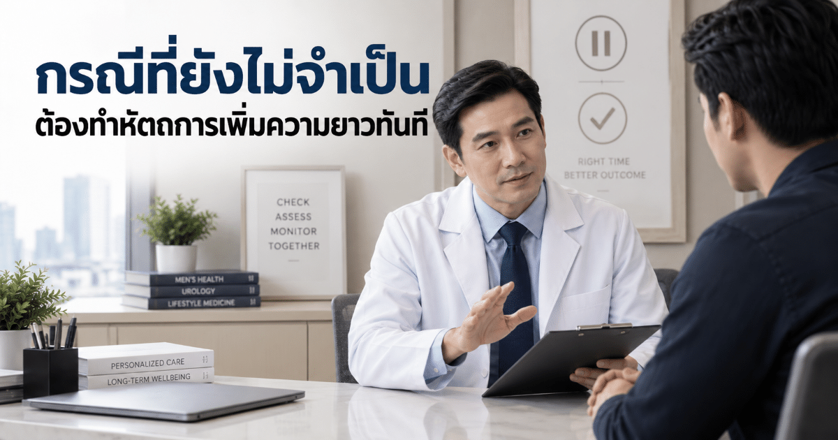 กรณีที่ยังไม่จำเป็นต้องทำหัตถการเพิ่มความยาวทันที