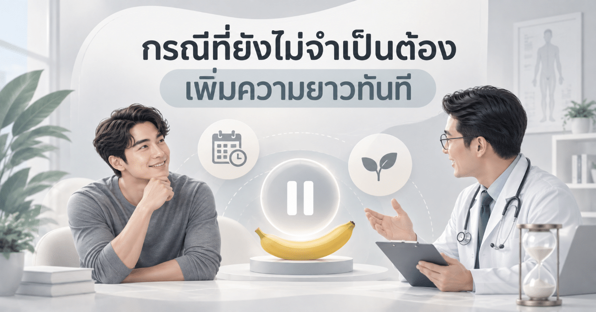 กรณีที่ยังไม่จำเป็นต้องเพิ่มความยาวทันที