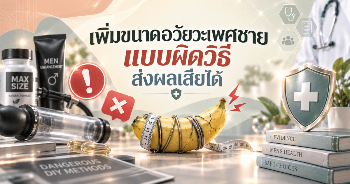 เพิ่มขนาดอวัยวะเพศชายแบบผิดวิธี ส่งผลเสียได้