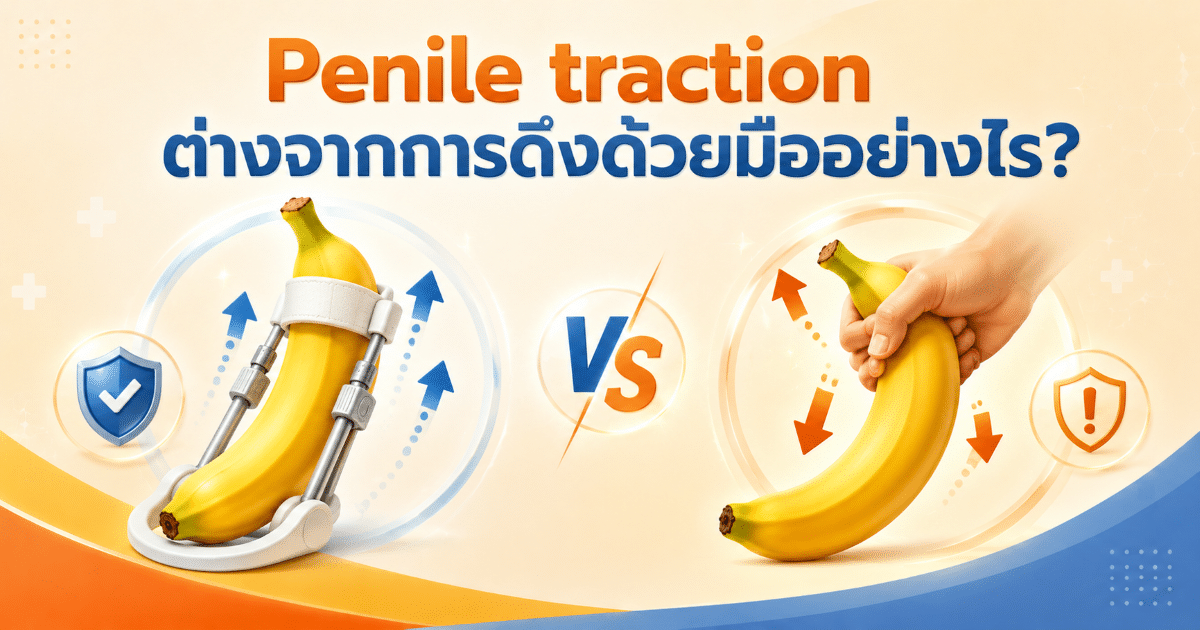 Penile traction ต่างจากการดึงด้วยมืออย่างไร?