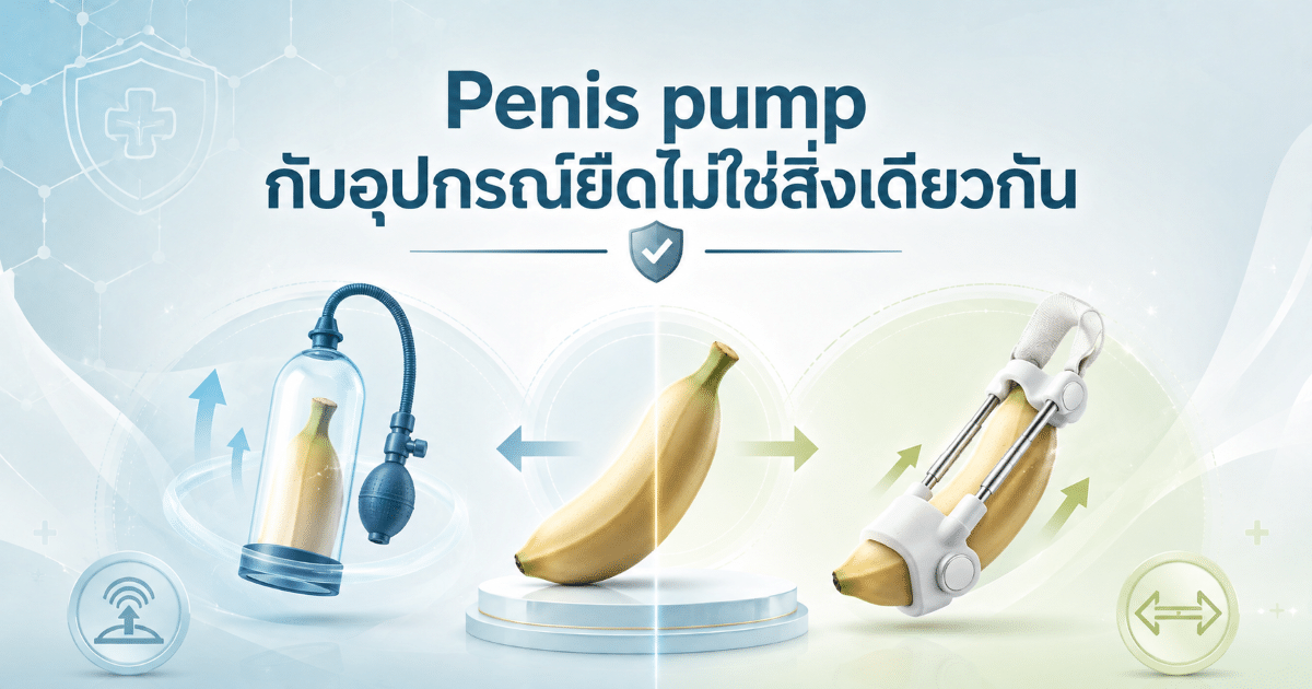 Penis pump กับอุปกรณ์ยืดไม่ใช่สิ่งเดียวกัน