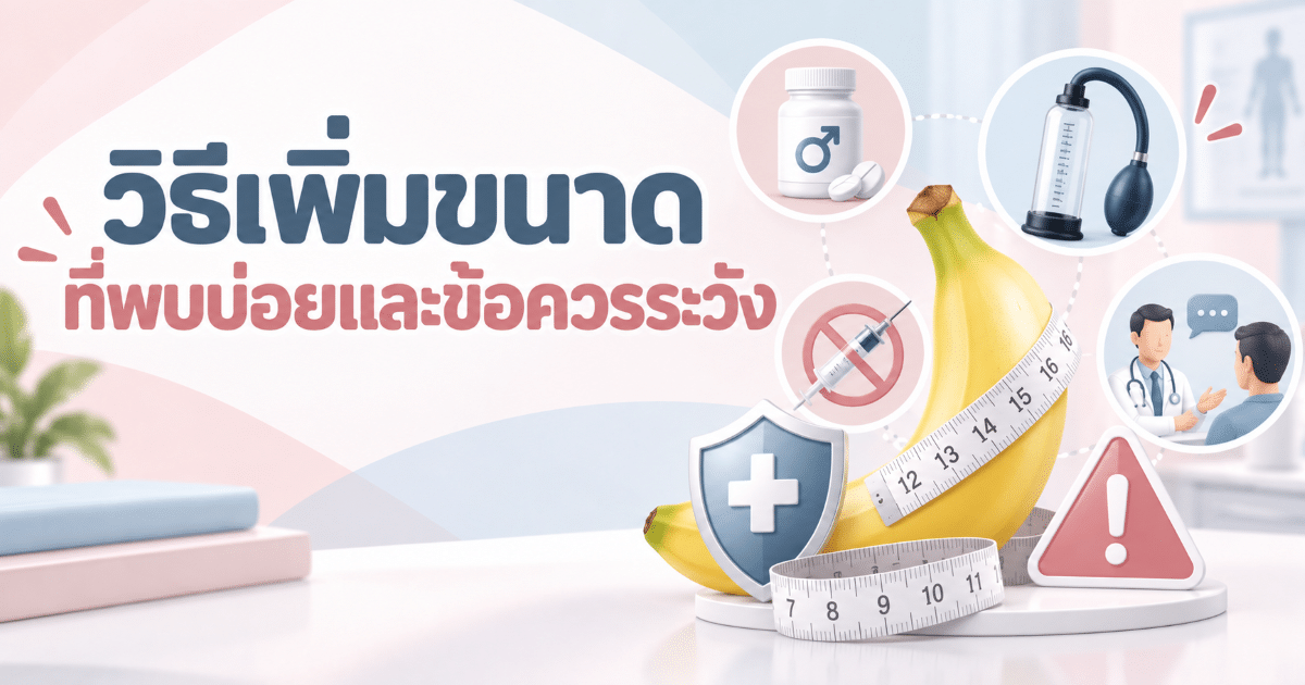 วิธีเพิ่มขนาดที่พบบ่อยและข้อควรระวัง