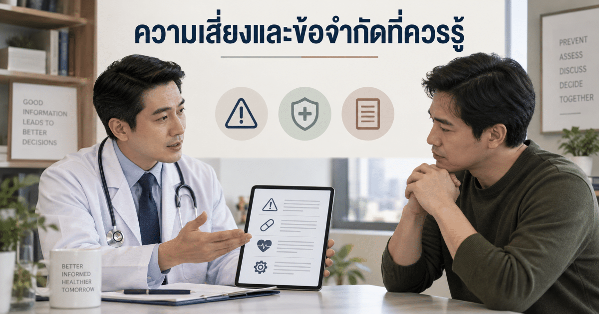 ความเสี่ยงและข้อจำกัดที่ควรรู้