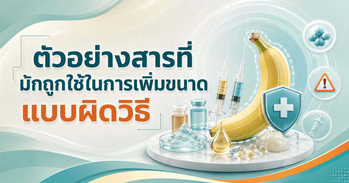 ตัวอย่างสารที่มักถูกใช้ในการเพิ่มขนาดแบบผิดวิธี