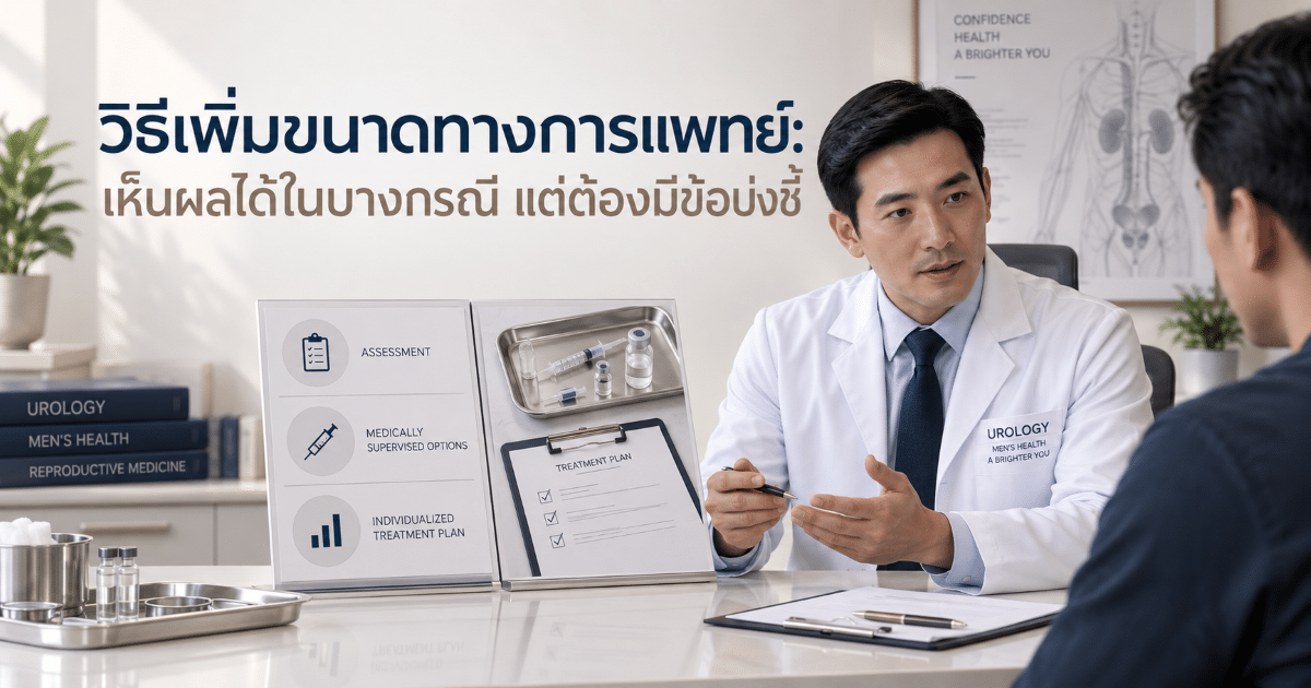วิธีเพิ่มขนาดทางการแพทย์: เห็นผลได้ในบางกรณี แต่ต้องมีข้อบ่งชี้