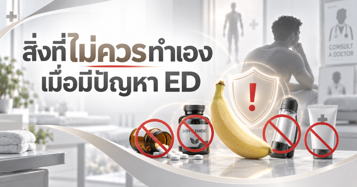 สิ่งที่ไม่ควรทำเองเมื่อมีปัญหา ED