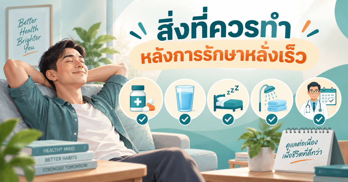 สิ่งที่ควรทำหลังการรักษาหลั่งเร็ว