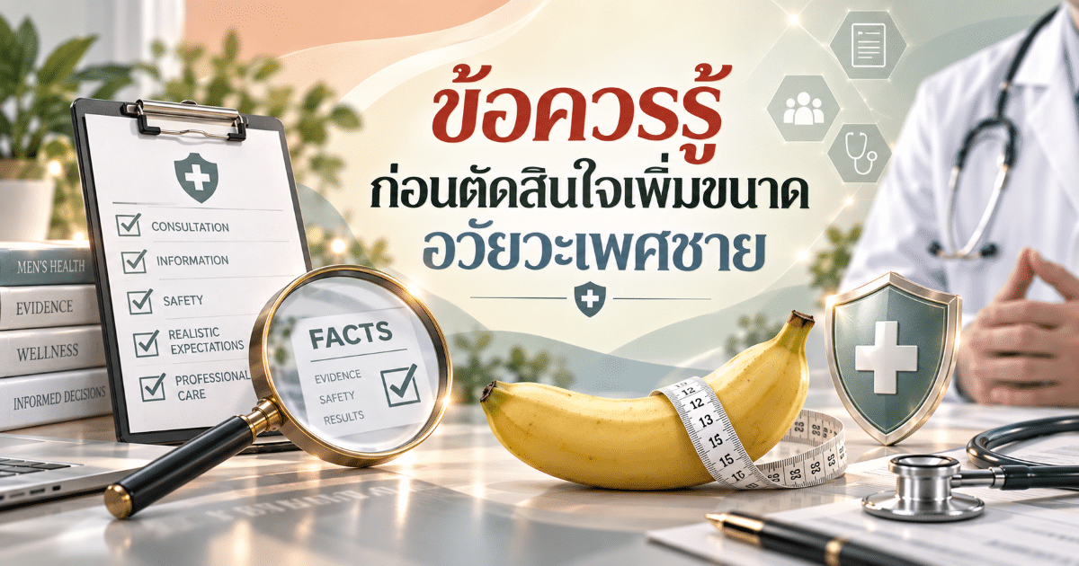 ข้อควรรู้ก่อนตัดสินใจเพิ่มขนาดอวัยวะเพศชาย