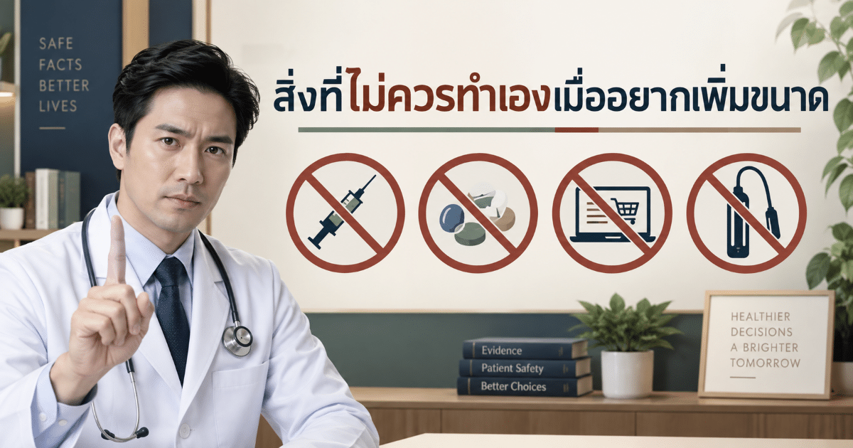 สิ่งที่ไม่ควรทำเองเมื่ออยากเพิ่มขนาด