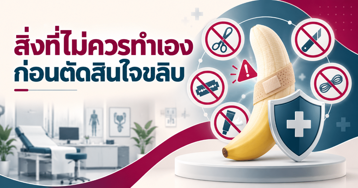 สิ่งที่ไม่ควรทำเองก่อนตัดสินใจขลิบ