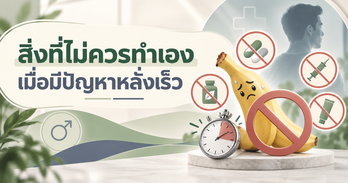 สิ่งที่ไม่ควรทำเองเมื่อมีปัญหาหลั่งเร็ว