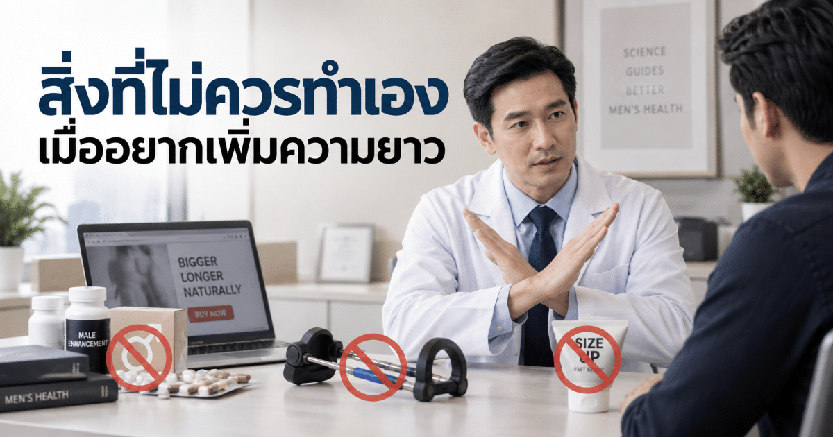 สิ่งที่ไม่ควรทำเองเมื่ออยากเพิ่มความยาว