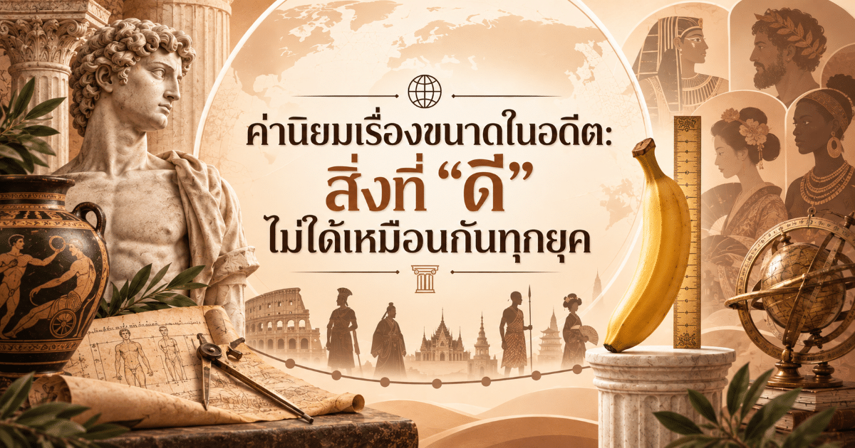 ค่านิยมเรื่องขนาดในอดีต: สิ่งที่ “ดี” ไม่ได้เหมือนกันทุกยุค