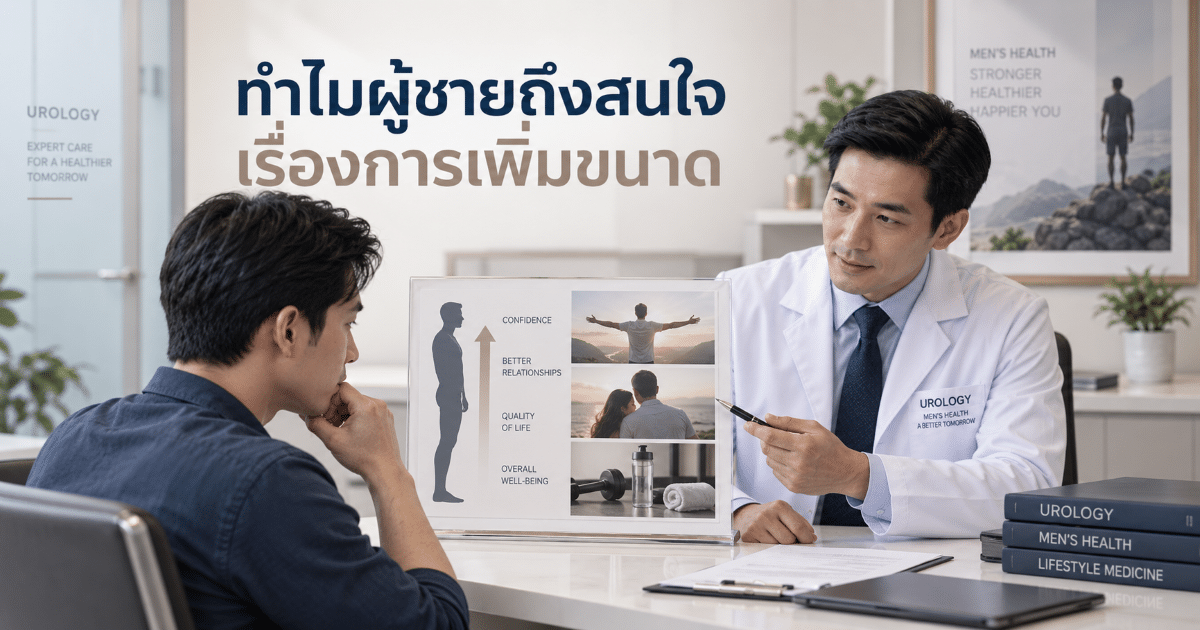 ทำไมผู้ชายถึงสนใจเรื่องการเพิ่มขนาด